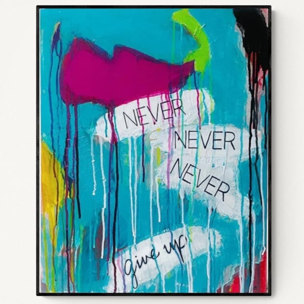 Motivational Artwork, Handmade Modern Abstract Painting, Colorful Wall Decor